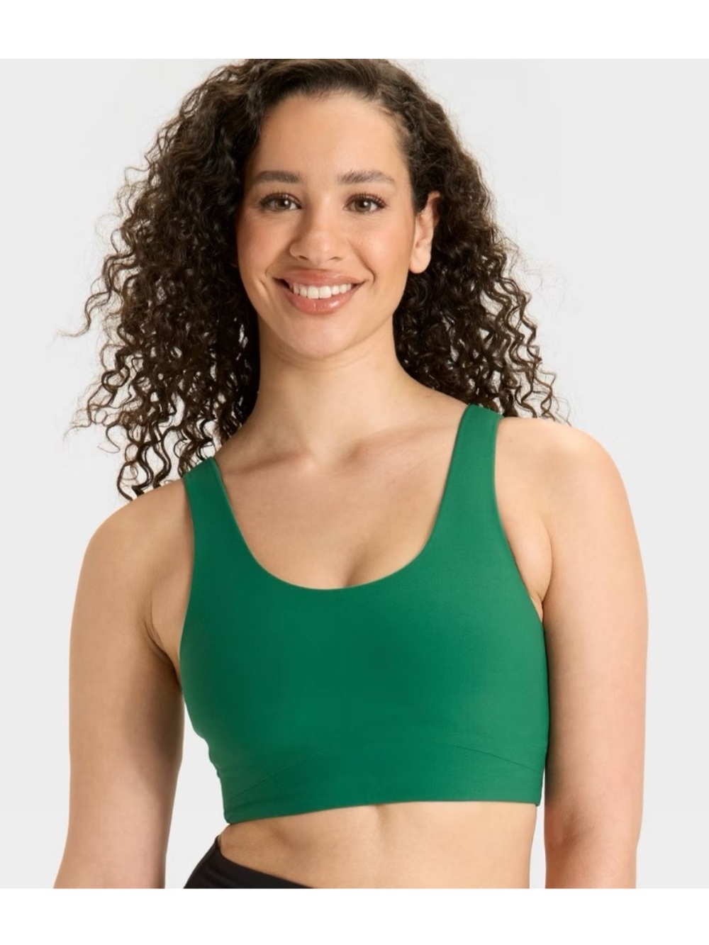 all in motion Women's Scoop-Neck Sports Bra in Emerald Green